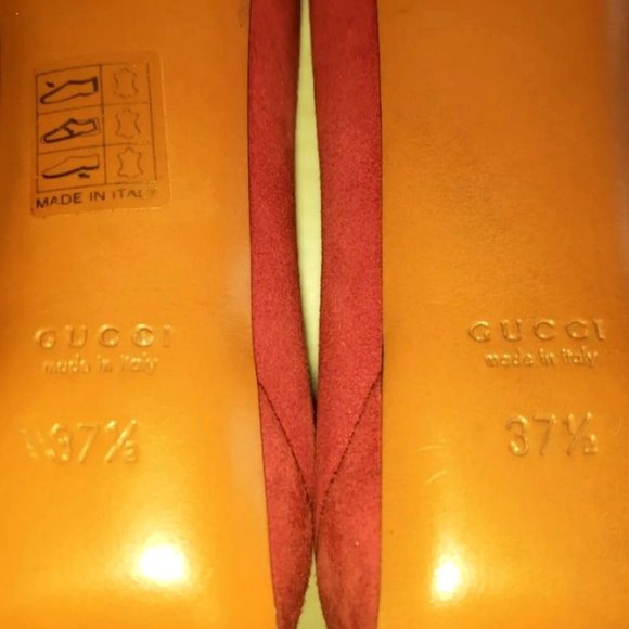 Gucci Raspberry Red platform heels - Picture 3 of 4